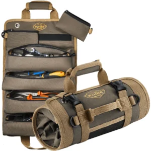 Original Tool Roll Organizer with 2 Detachable Pouches